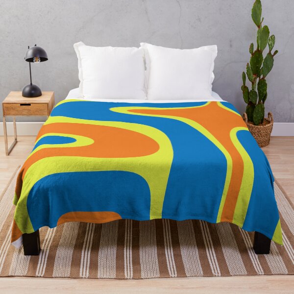 Item preview, Copacetic Retro Abstract Pattern Blue Orange Chartreuse designed and sold by kierkegaard.