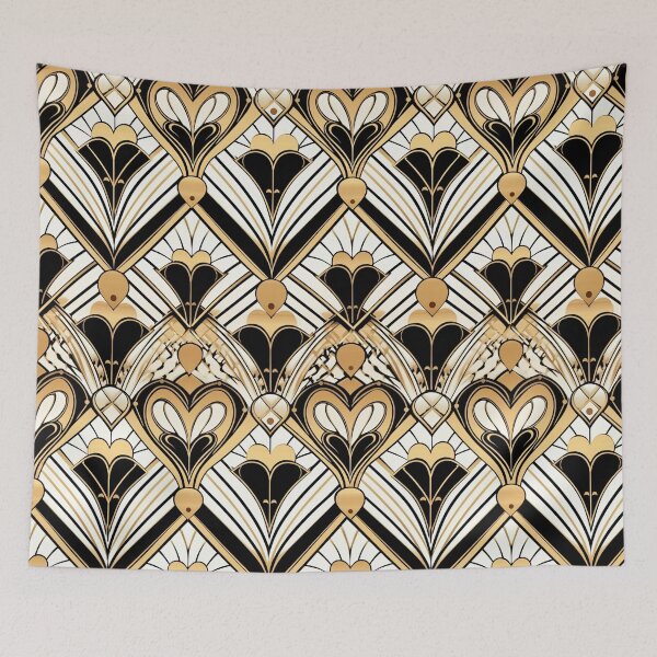 Item preview, Art Deco Hearts Pattern designed and sold by Juuskus.