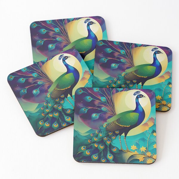 Item preview, Morning Peacock in the Mountains designed and sold by NanaB-Art.