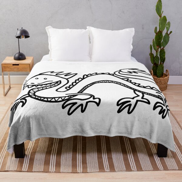 Item preview, Chinese Style Black and White Dragon Line Drawing designed and sold by ellenhenry.