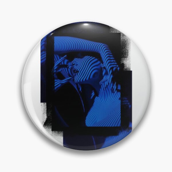Item preview, Blue collage graphic print designed and sold by Lestie12321.