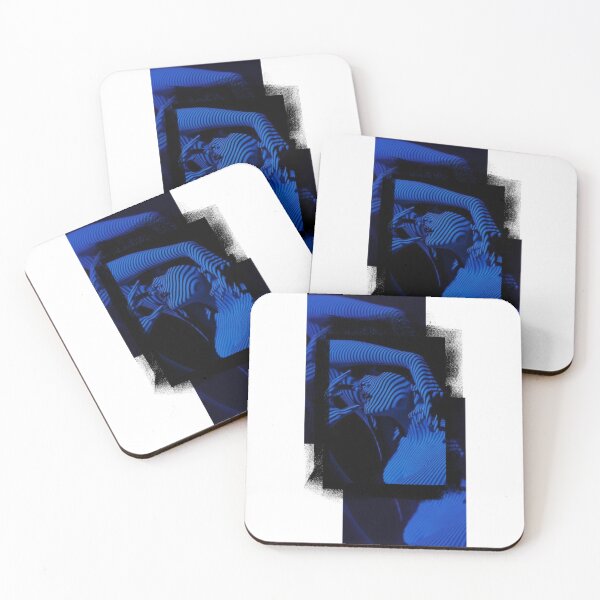 Item preview, Blue collage graphic print designed and sold by Lestie12321.
