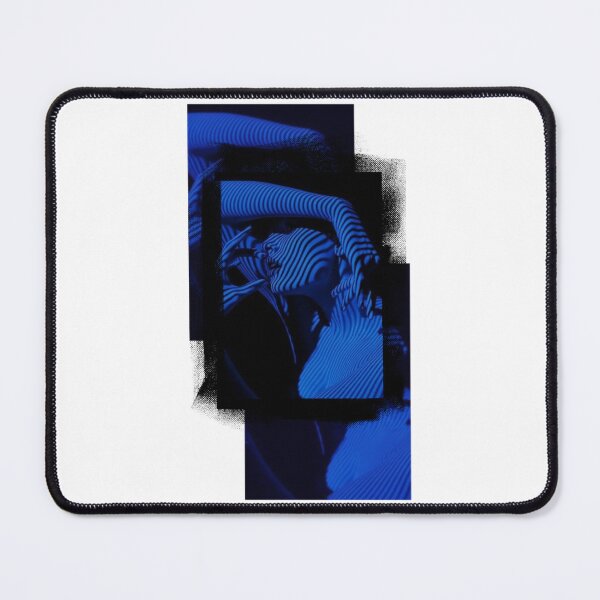 Item preview, Blue collage graphic print designed and sold by Lestie12321.
