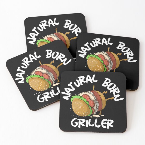 Item preview, Whimsical Natural Born Griller - Playful Cartoon Hamburger designed and sold by ElLocoMus.
