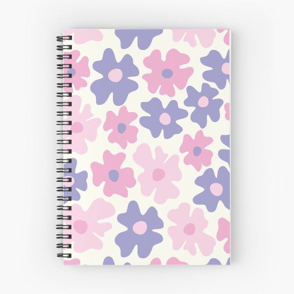 Item preview, pink lilac 60s retro flower power, pastel pink, lilac, baby pink, 60s groovy pattern, hippie flowers designed and sold by blomastudios.