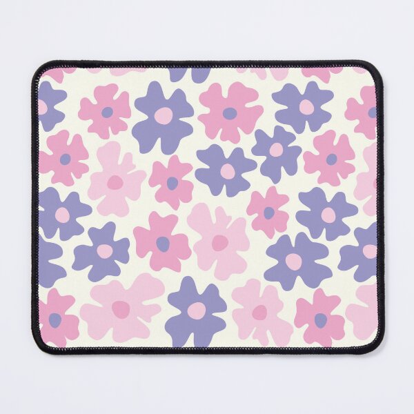 Item preview, pink lilac 60s retro flower power, pastel pink, lilac, baby pink, 60s groovy pattern, hippie flowers designed and sold by blomastudios.