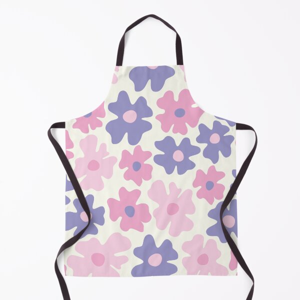 Item preview, pink lilac 60s retro flower power, pastel pink, lilac, baby pink, 60s groovy pattern, hippie flowers designed and sold by blomastudios.