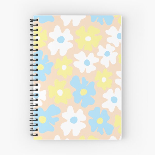 Item preview, 60s retro flower power, pastel blue, yellow, beige, 60s groovy pattern, hippie flowers designed and sold by blomastudios.