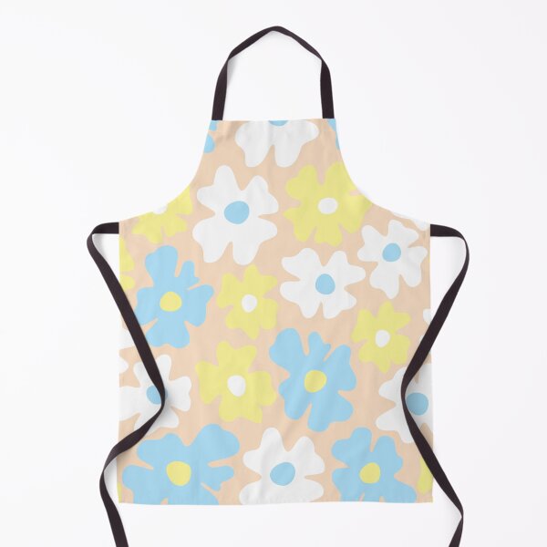 Item preview, 60s retro flower power, pastel blue, yellow, beige, 60s groovy pattern, hippie flowers designed and sold by blomastudios.