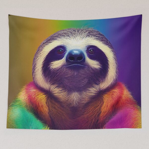Item preview, Chilli Willy, the relaxed colorful lazy sloth designed and sold by Pixelboys.