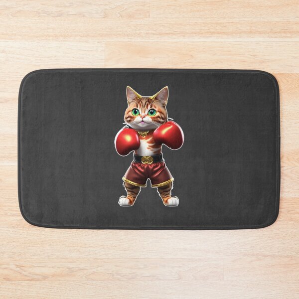 Item preview, Cat boxer in red gloves designed and sold by IrinaGuArt.