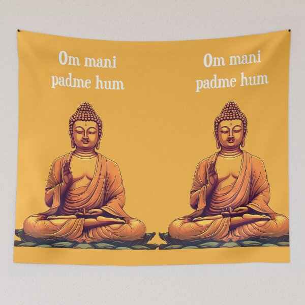 Item preview, Om Mani Padme Hum Buddha designed and sold by bharuarts.