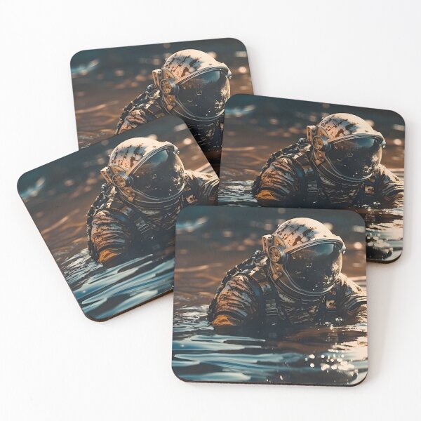 Item preview, Photo of an astronaut diving into oil-contaminated water designed and sold by SingularityGeek.