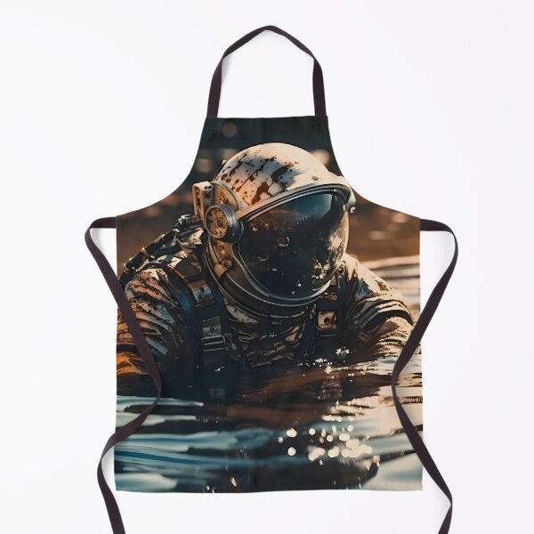Item preview, Photo of an astronaut diving into oil-contaminated water designed and sold by SingularityGeek.