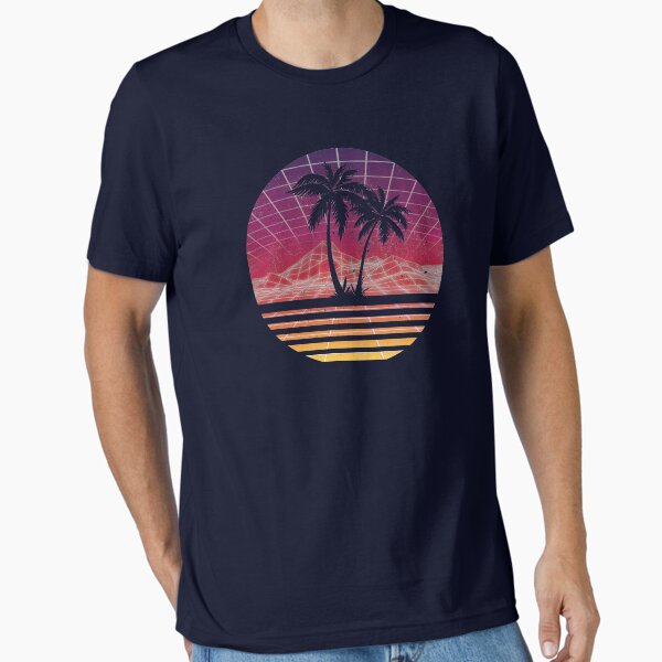 Artikel-Vorschau von Moderne Retro 80er Outrun Sonnenuntergang Palme Silhouette - Original, designt und verkauft von RetroRoy.
