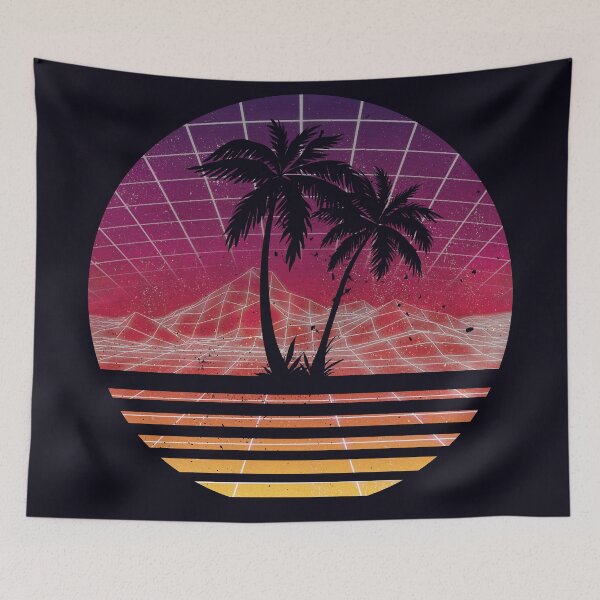 Item preview, Modern Retro 80s Outrun Sunset Palm Tree Silhouette - Original designed and sold by RetroRoy.
