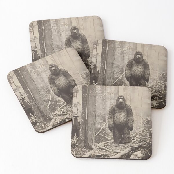 Item preview, Lumberjacks find Bigfoot and pose for an Instagram photo designed and sold by SingularityGeek.
