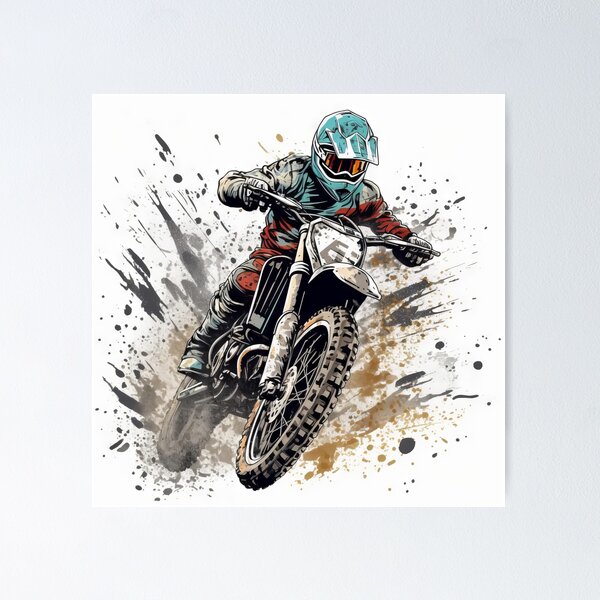 Moto-cross de Filtergrafia en poster, tableau sur toile et plus