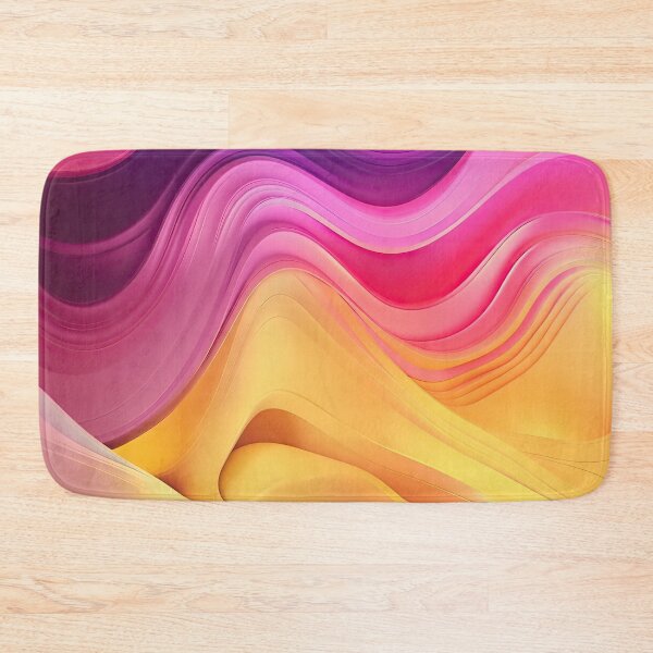 Item preview, Blushing Atlas: A Luxurious Fabric in Yellow, Pink, and Navy Blue designed and sold by FireScreen.