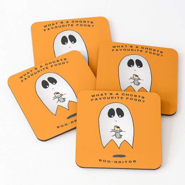 Item preview, ghost eating a boo-rito black text designed and sold by andrewc161099.