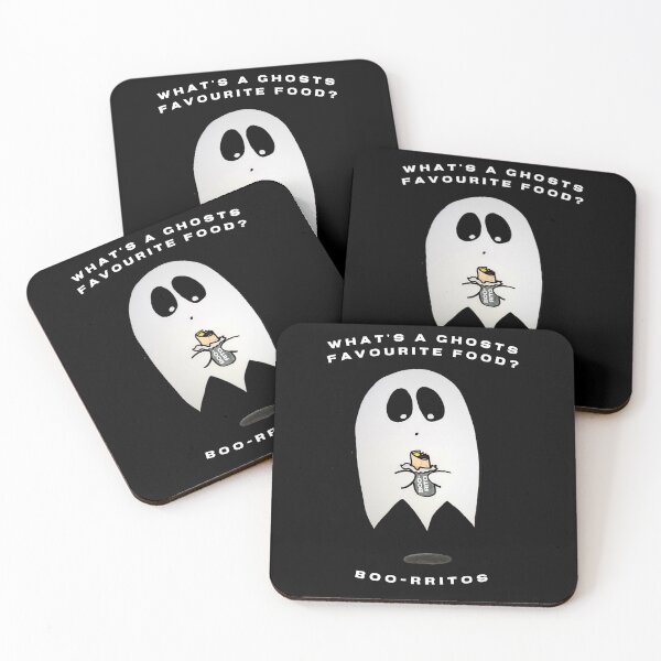 Item preview, ghost eating a boo-rito white text designed and sold by andrewc161099.
