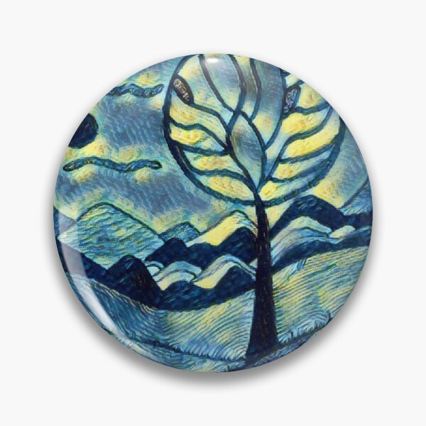 Item preview, Starry Night Landscape designed and sold by SurrEllArt.