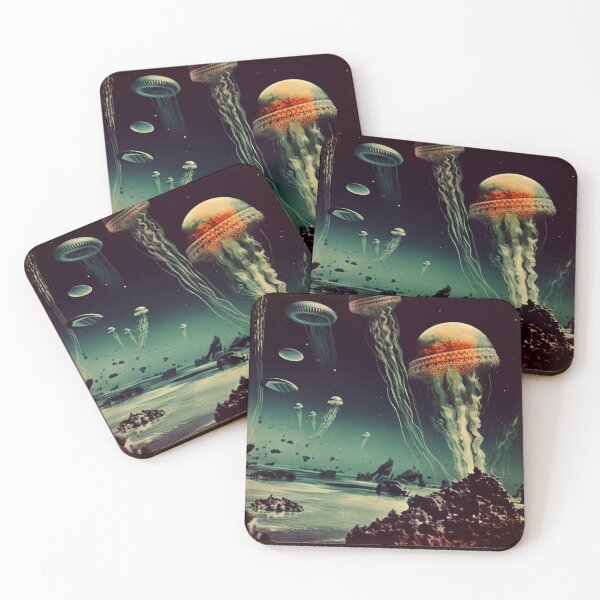 Item preview, Space Giant Jellyfishes, Surrealist Vintage designed and sold by Synthetic-Dream.