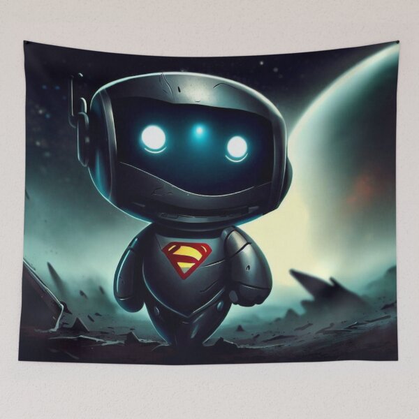 Item preview, Superhero robot in a destroyed world designed and sold by UndergroundLabX.