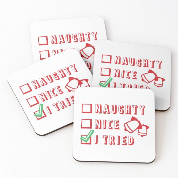 Item preview, Nice, Naughty, I Tried designed and sold by CraftedWithLove.