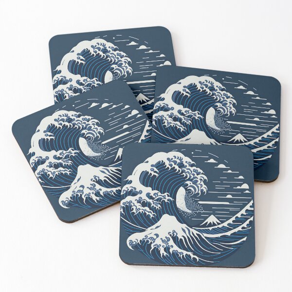 Item preview, Nami the Great Wave| Japanese Fabric Art| Dark-core Japanese Design| Photorealistic Masterpiece designed and sold by RedArtG09.