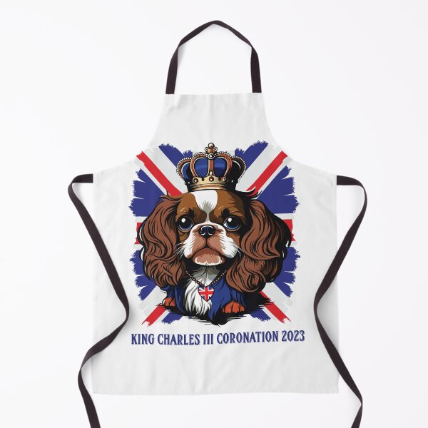 Item preview, king Charles coronation Spaniel dog wearing a crown with Union Jack Flag designed and sold by Gerald Waters.