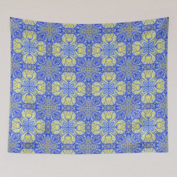 Item preview, Yellow Blue Entangle designed and sold by Annette Marionneaux Stevenson.