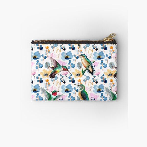 Item preview, HUMFLO - Hummingbirdfloral and Cosmos flower watercolor pattern designed and sold by BeebooDesign.