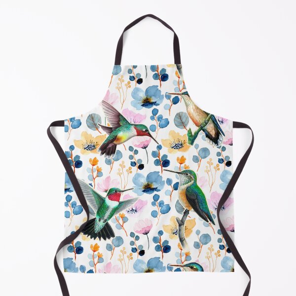 Item preview, HUMFLO - Hummingbirdfloral and Cosmos flower watercolor pattern designed and sold by BeebooDesign.