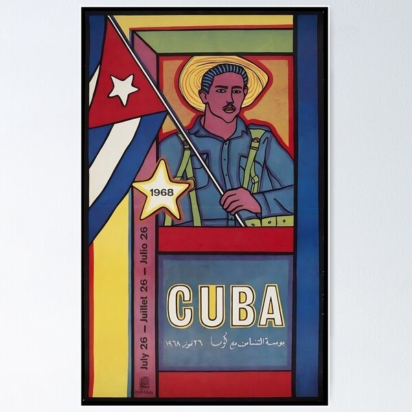 Item preview, Day of Solidarity with the Cuban Revolution (1968) designed and sold by RedWedgee.