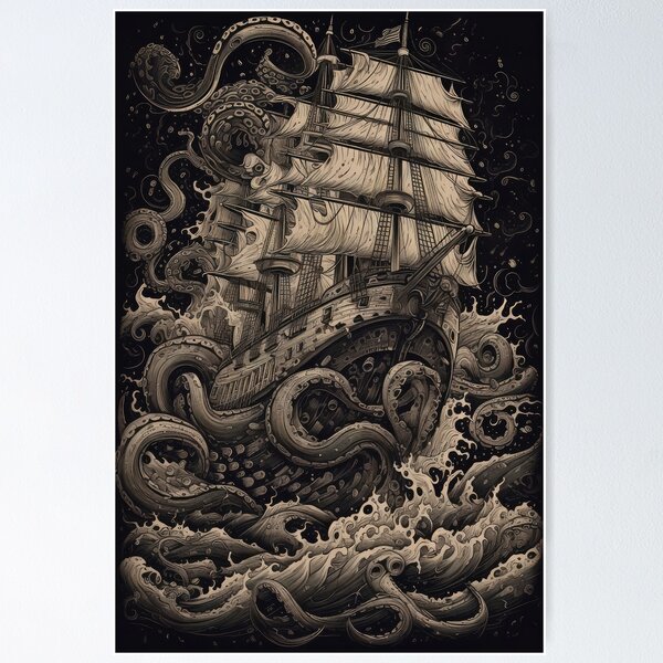Item preview, Vintage Sailing Pirate Ship designed and sold by pauloss.