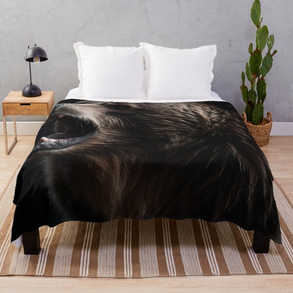 Item preview, Mighty Roar: poderoso retrato de oso sobre fondo negro designed and sold by IInspired Store.