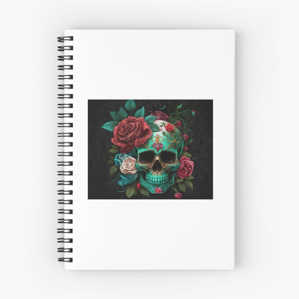 Item preview, Green Mexican Skull with Roses designed and sold by CreativeShirts2.