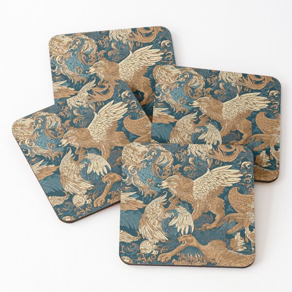 Item preview, Majestic Griffins Pattern Design designed and sold by Juuskus.