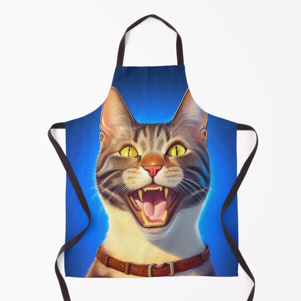 Item preview, Cat with blue background designed and sold by nowIAMAI.