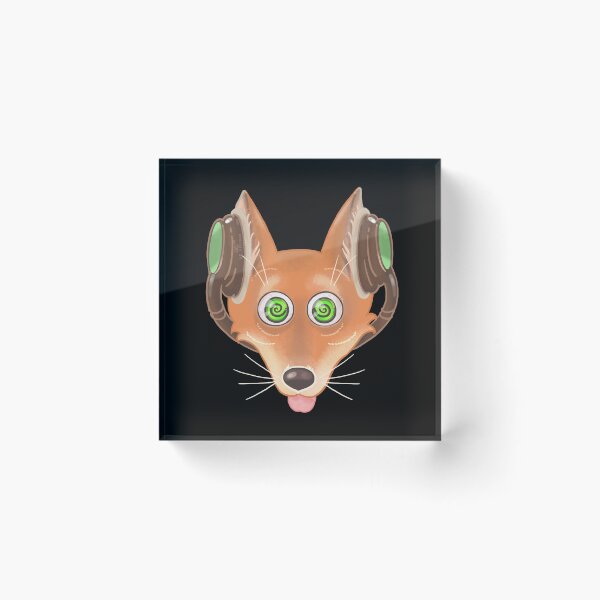 Item preview, Crazy Music Fox painting designed and sold by AK-Hevonen.