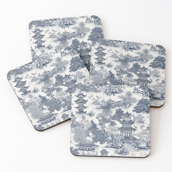 Item preview, Ancient Ming China - Blue and White Chinoiserie - Linen designed and sold by Kentala.