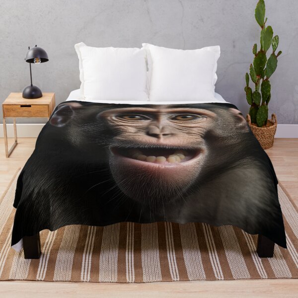 Item preview, Playful Primate: Charming Monkey Illustration on Black Background designed and sold by IInspired Store.