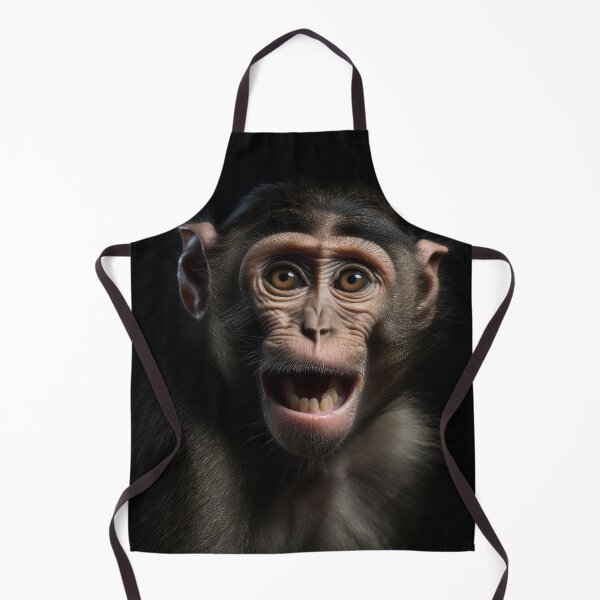 Item preview, Playful Primate: Charming Monkey Illustration on Black Background designed and sold by IInspired Store.