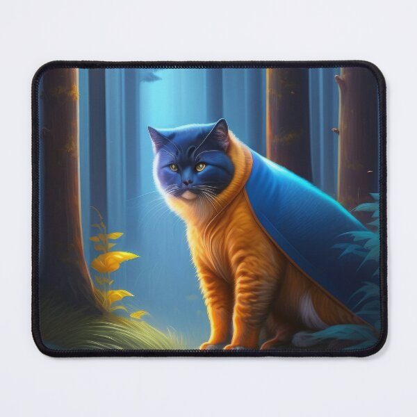 Item preview, Fairytale cat in a blue raincoat designed and sold by NBazilenco.