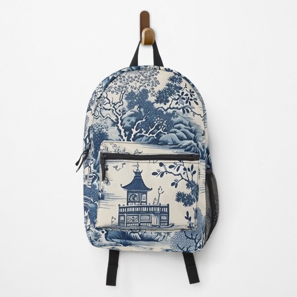 Item preview, Antique Ming China Blue and White Chinoiserie Linen designed and sold by Kentala.