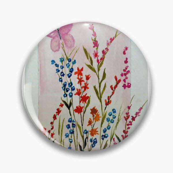 Item preview, Floating flowers and butterfly designed and sold by watercolorsLiz.