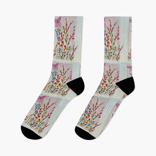 Item preview, Floating flowers and butterfly designed and sold by watercolorsLiz.
