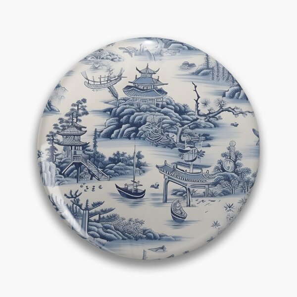 Item preview, Blue and white chinoiserie Ming China porcelain bedspread designed and sold by Kentala.
