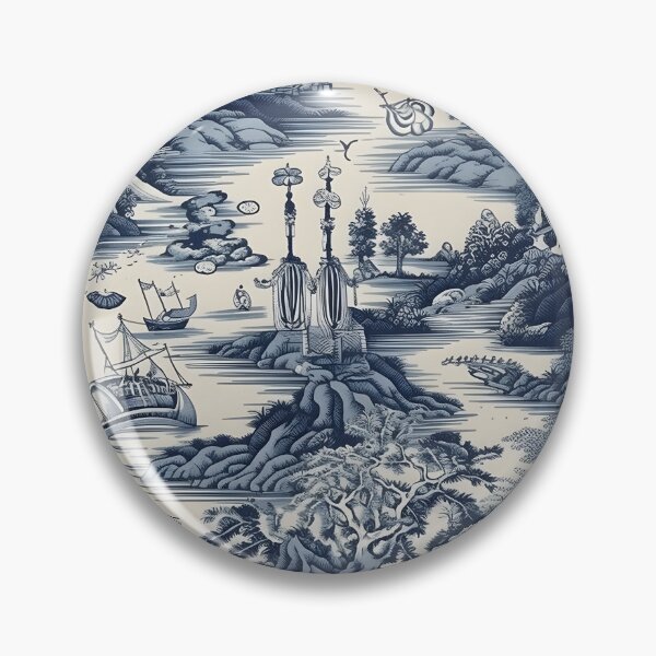 Item preview, Ancient Ming China Chinoiserie Blue and White Duvet Cover designed and sold by Kentala.